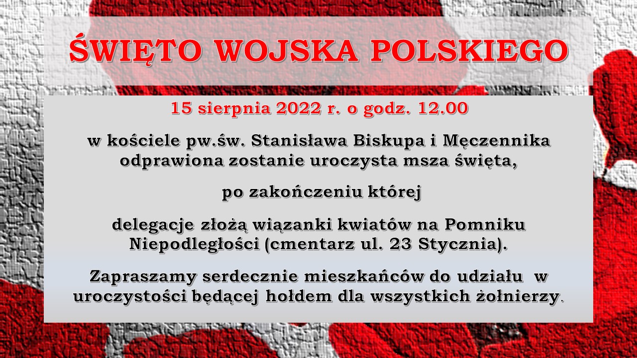 Święto Wojska Polskiego 15.08.2022 r.