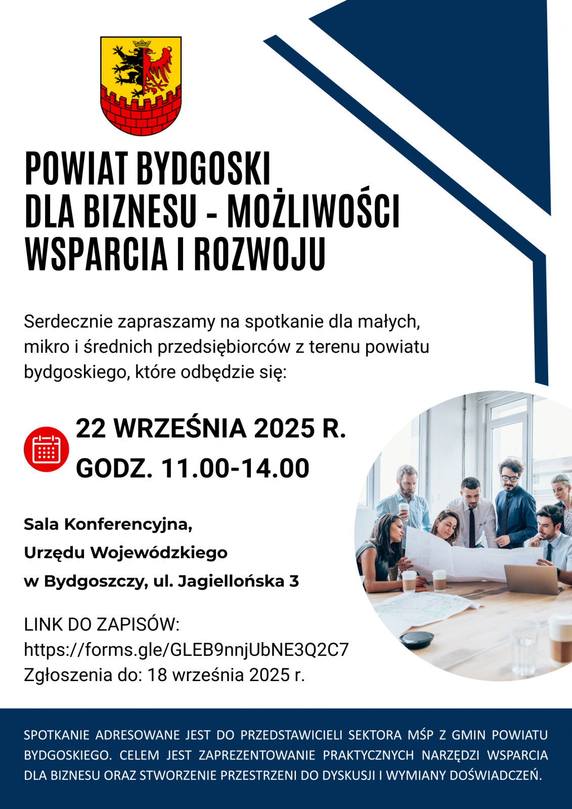 „Powiat Bydgoski dla biznesu – możliwości wsparcia i rozwoju”