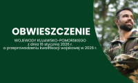 Obwieszczenie o przeprowadzeniu kwalifikacji wojskowej w 2026 roku