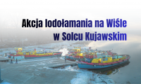 Lodołamacze na Wiśle w Solcu Kujawskim