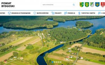 Zrzut ekranu strony internetowej powiatu bydgoskiego