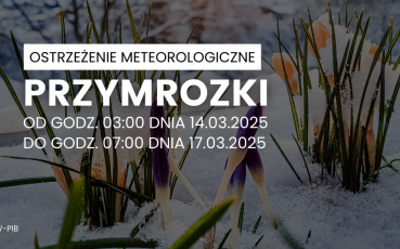 Ostrzeżenie meteorologiczne - Przymrozki
