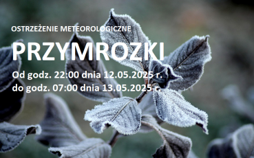Ostrzeżenie meteorologiczne - przymrozki