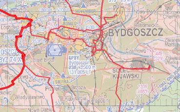 Mapa planowanej inspekcji linii