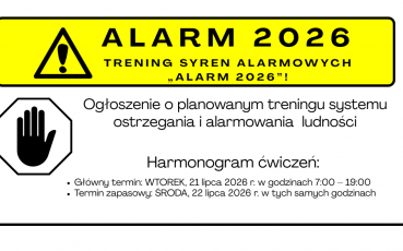 Trening syren alarmowych „ALARM 2026”!