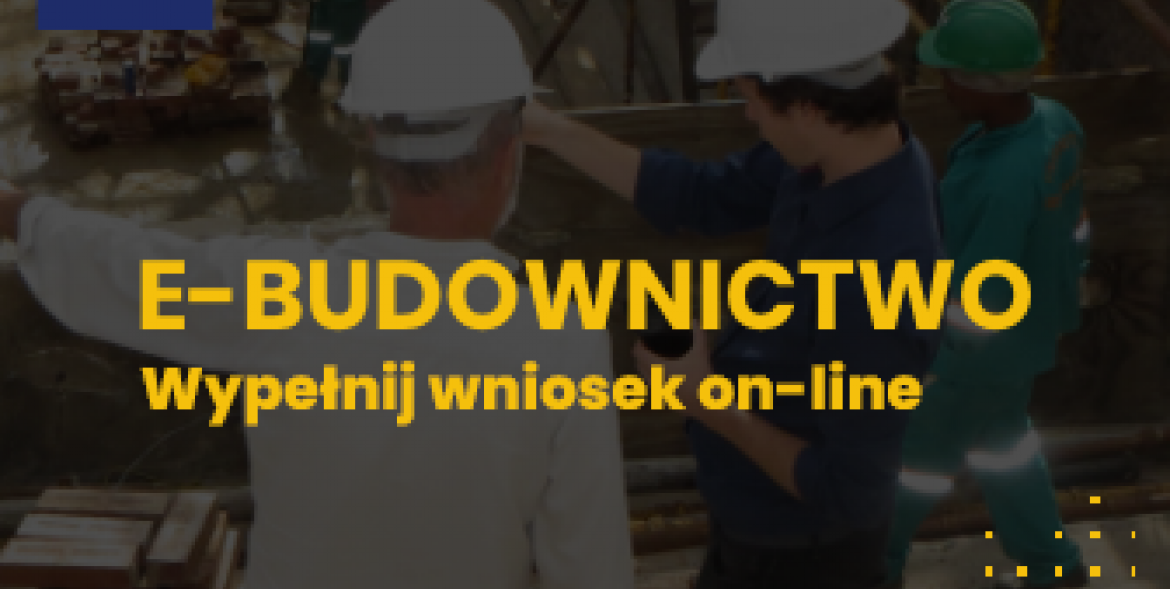 Baner promujący oportal e-budownictwo.