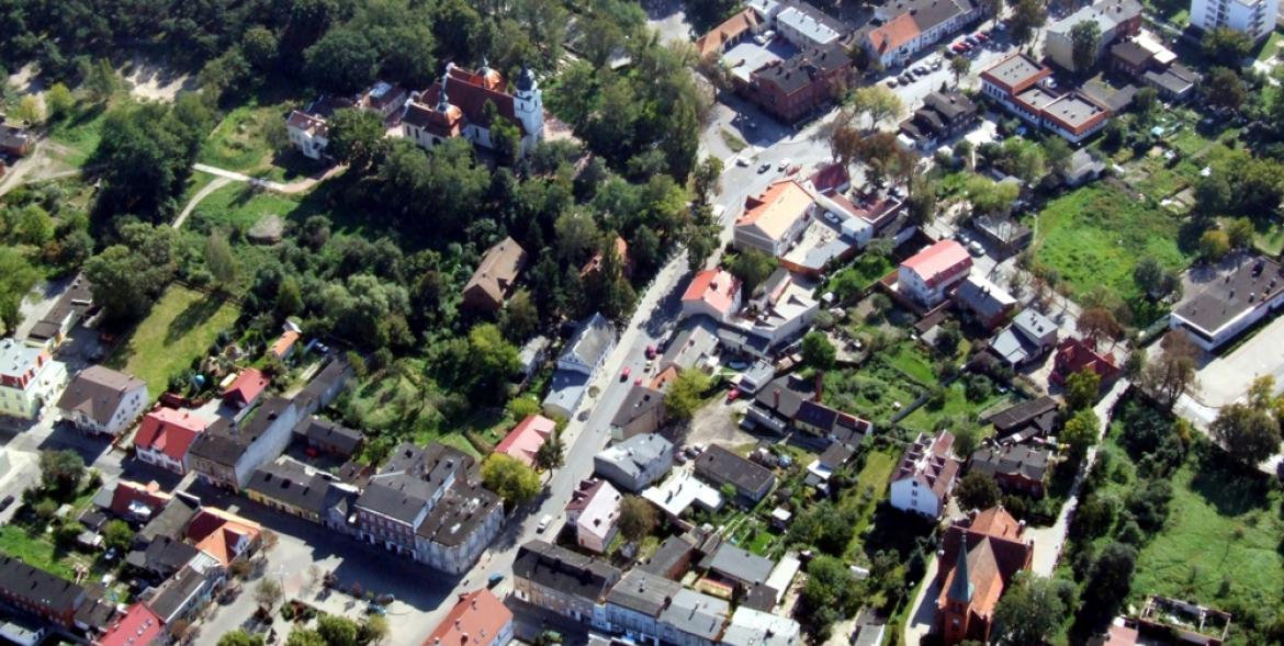 Rynek i okolice. Widok z lotu ptaka.