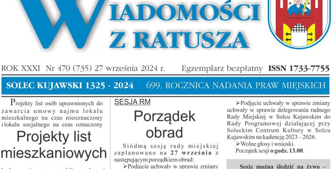 Fragment pierwszej strony z winietą