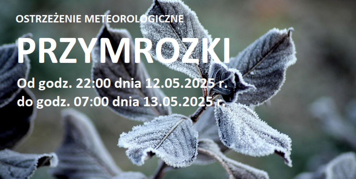 Ostrzeżenie meteorologiczne - przymrozki