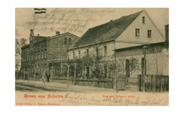 Ratusz, poczta i Hotel Krugera-Pocztówka z 1901 roku