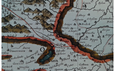 Fragment mapy A. Newe "Map of Poland" z XVII w.