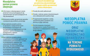 Nieodpłatna Pomoc Prawna oraz Nieodpłatne Poradnictwo Obywatelskie na terenie Powiatu Bydgoskiego