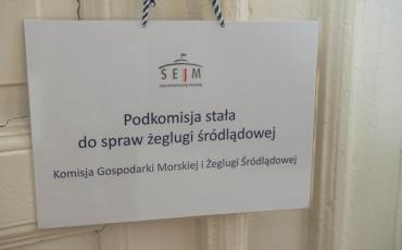 Posiedzenie wyjazdowe Podkomisji stałej do spraw żeglugi śródlądowej