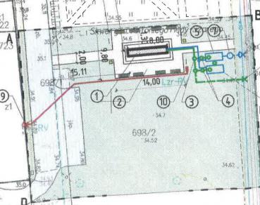 Fragment planu lokalizacji tężni.