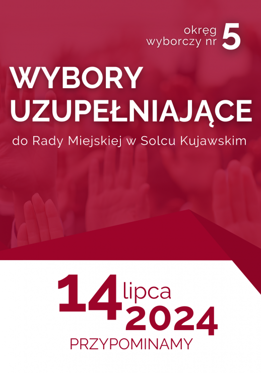 Grafika informująca o nadchodzących wyborach 14 lipca.