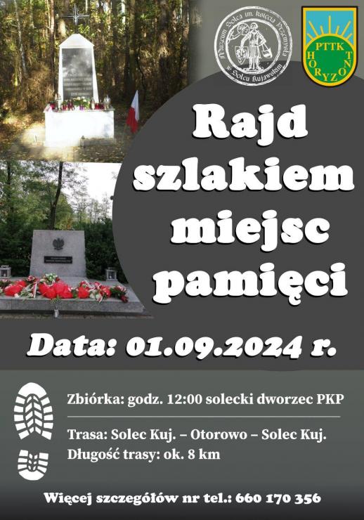 Plakat - Rajd szlakiem miejsc pamięci