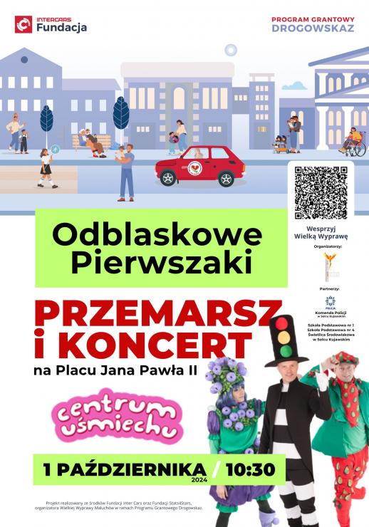 Plakat Przemarsz i Koncert - Odblaskowe Pierwszaki