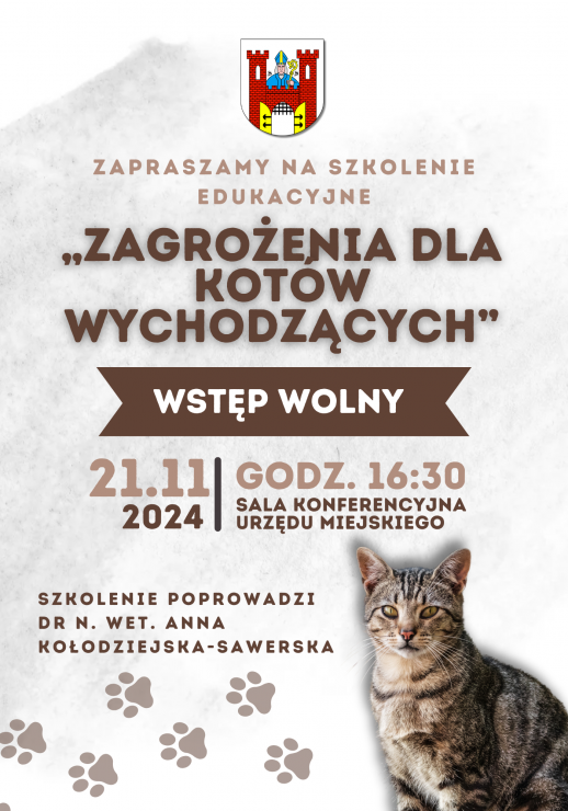 Szkolenie edukacyjne pt. „Zagrożenia dla kotów wychodzących”