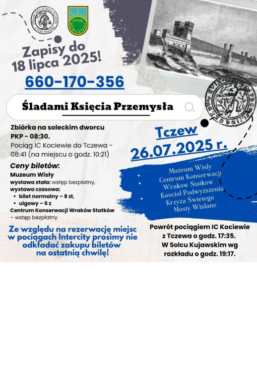 Wycieczka „Śladami Księcia Przemysła” do Tczewa