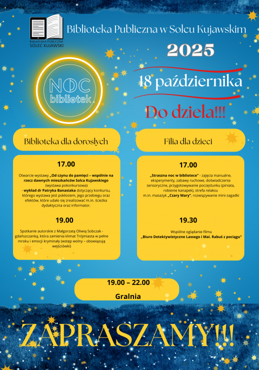 Noc Bibliotek 2025 – „Do dzieła!”