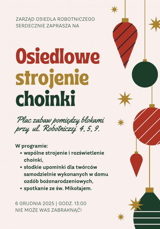 Osiedlowe strojenie choinki