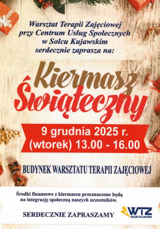 Kiermasz Świąteczny - Warsztat Terapii Zajęciowej