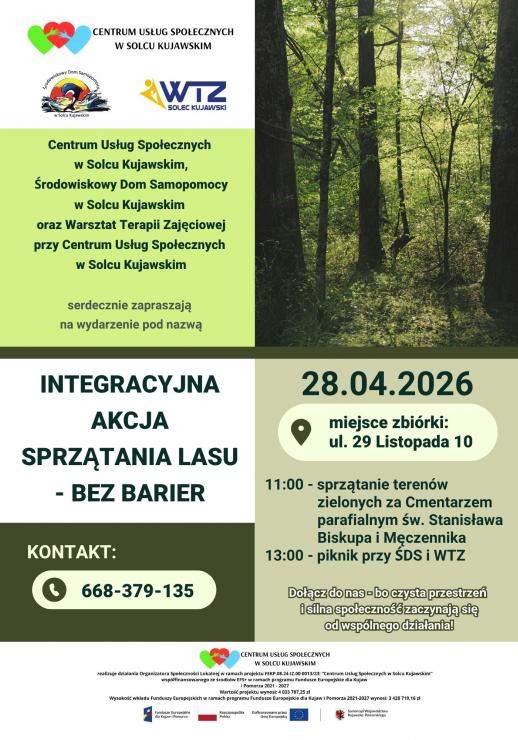 Integracyjna akcja sprzątania lasu – bez barier