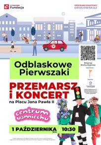 Plakat Przemarsz i Koncert - Odblaskowe Pierwszaki