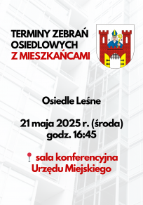 Zebrania osiedlowe - Osiedle Leśne