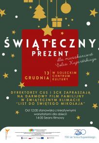 Świąteczny Seans Filmowy i Warsztaty Rodzinne